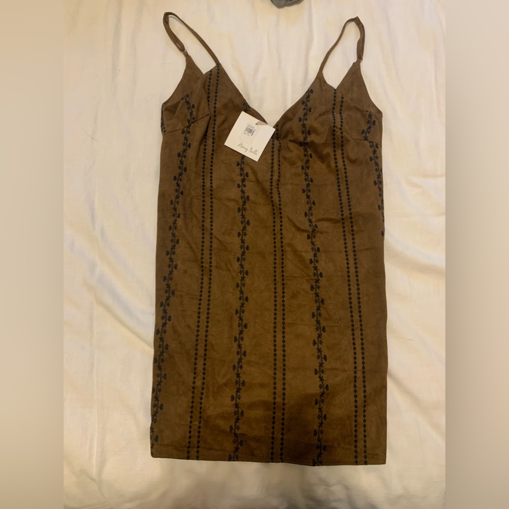Brown Dress with black details